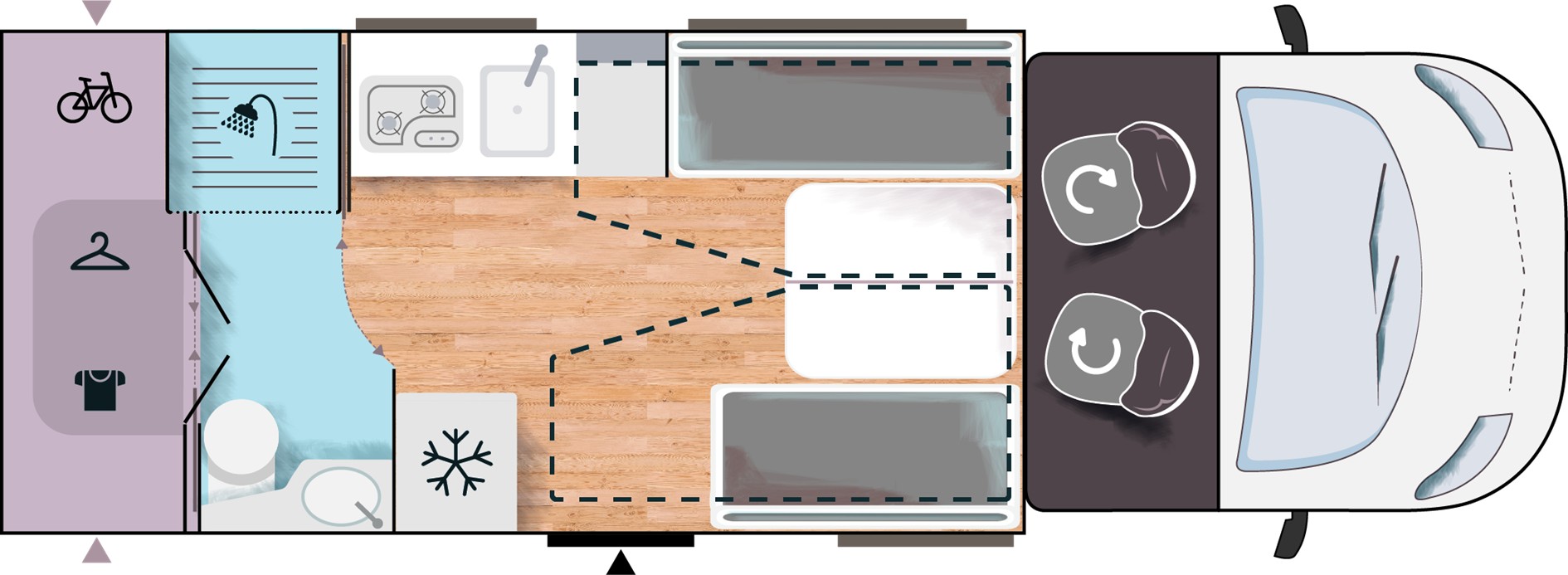 Grundriss vom Caravan
